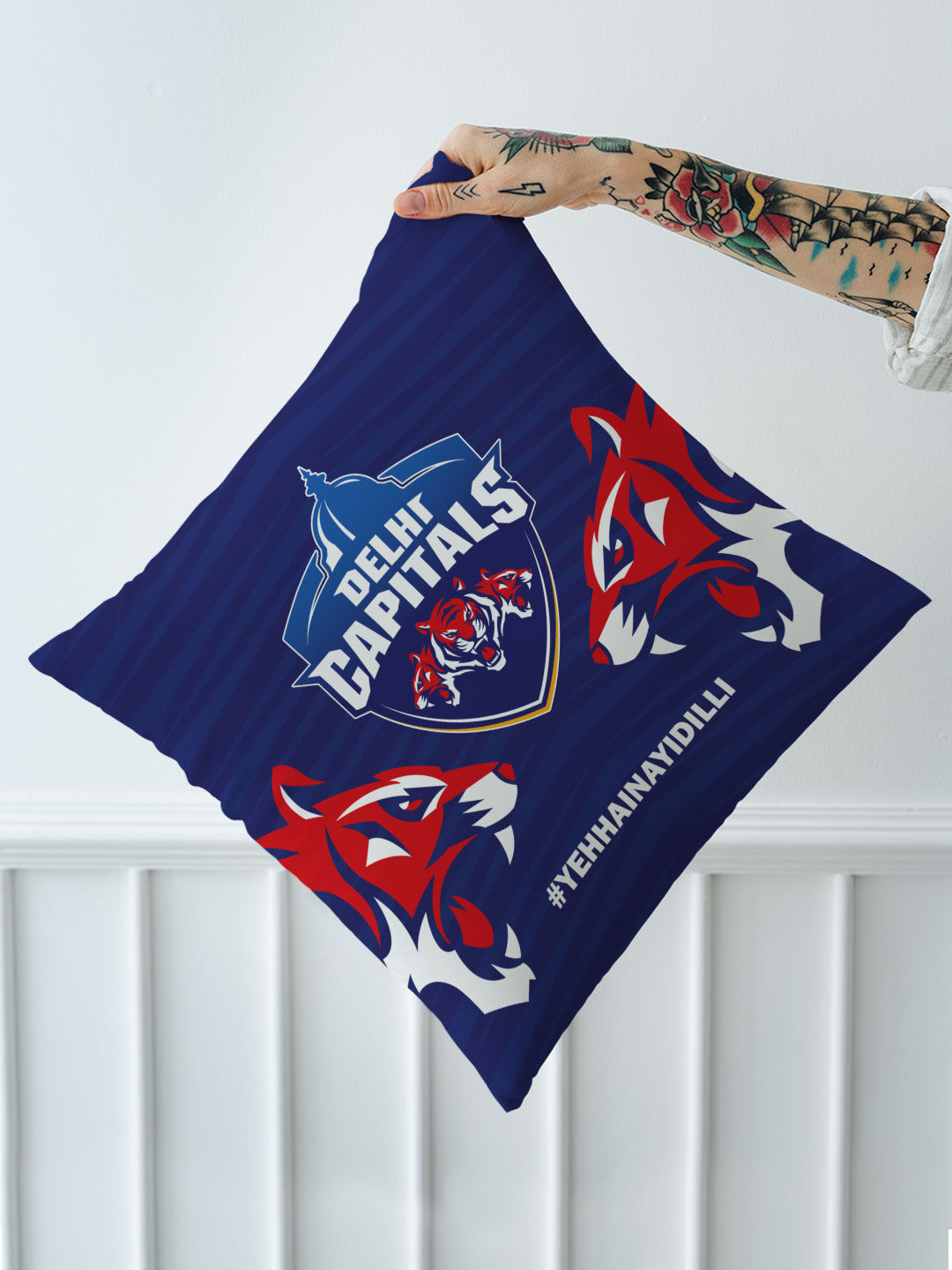 Delhi Capitals Delhi Capitals - Sqaure Cushions (Pack of - 2) (4)