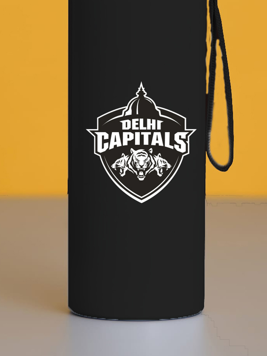 Delhi Capitals Single Walled Easy to Carry Stainless Steel Bottle, Rust Proof, Leak-Proof - 750 ml (Black) (5)