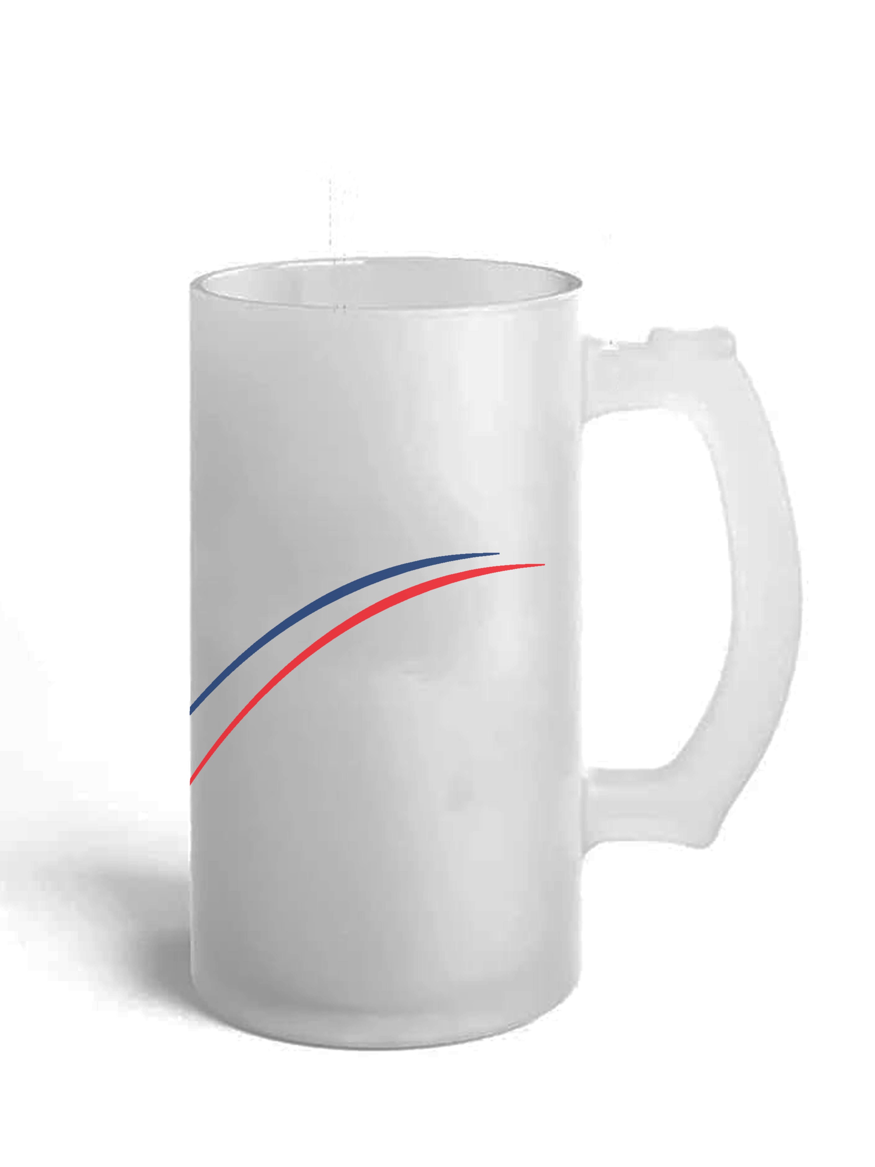 Delhi Capitals Logo Printed Beer Mug Frosted Glass 500 ml - Pack of 1 (1)