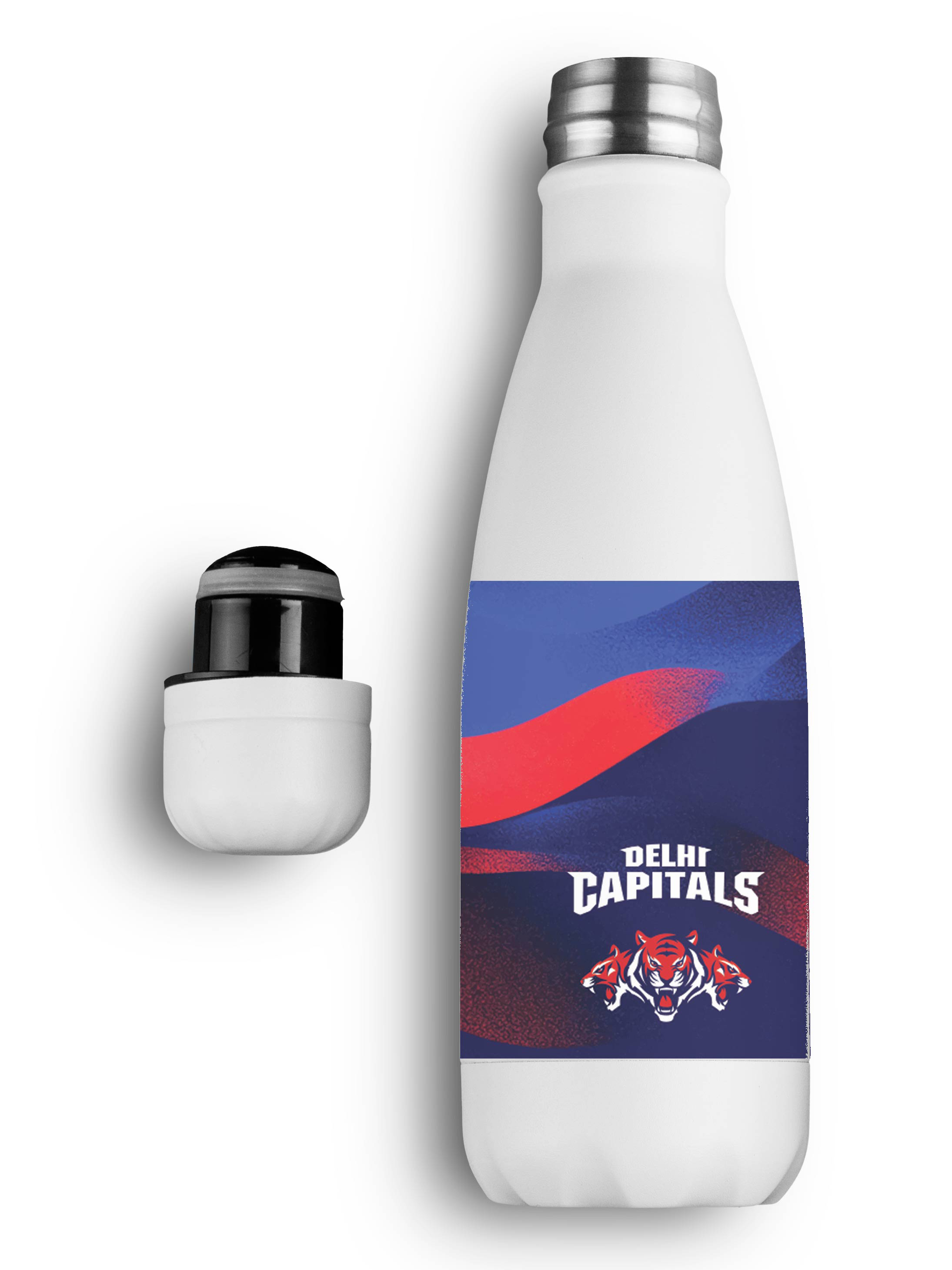 Delhi Capitals Logo Printed Double Walled Stainless Steel Vacuum Insulated Flask Water Bottle - 500 ML (1)