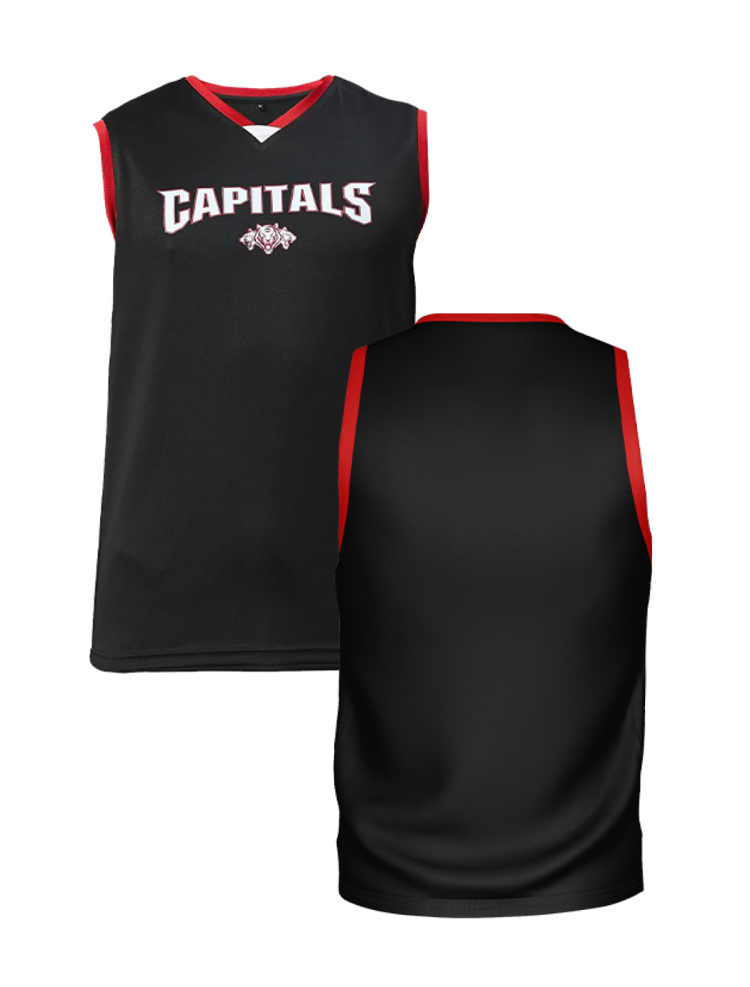 Delhi Capitals Men Black Logo Printed Sleeveless Round Neck Cotton T-Shirt: Customised With Your Name By FanCode (3)