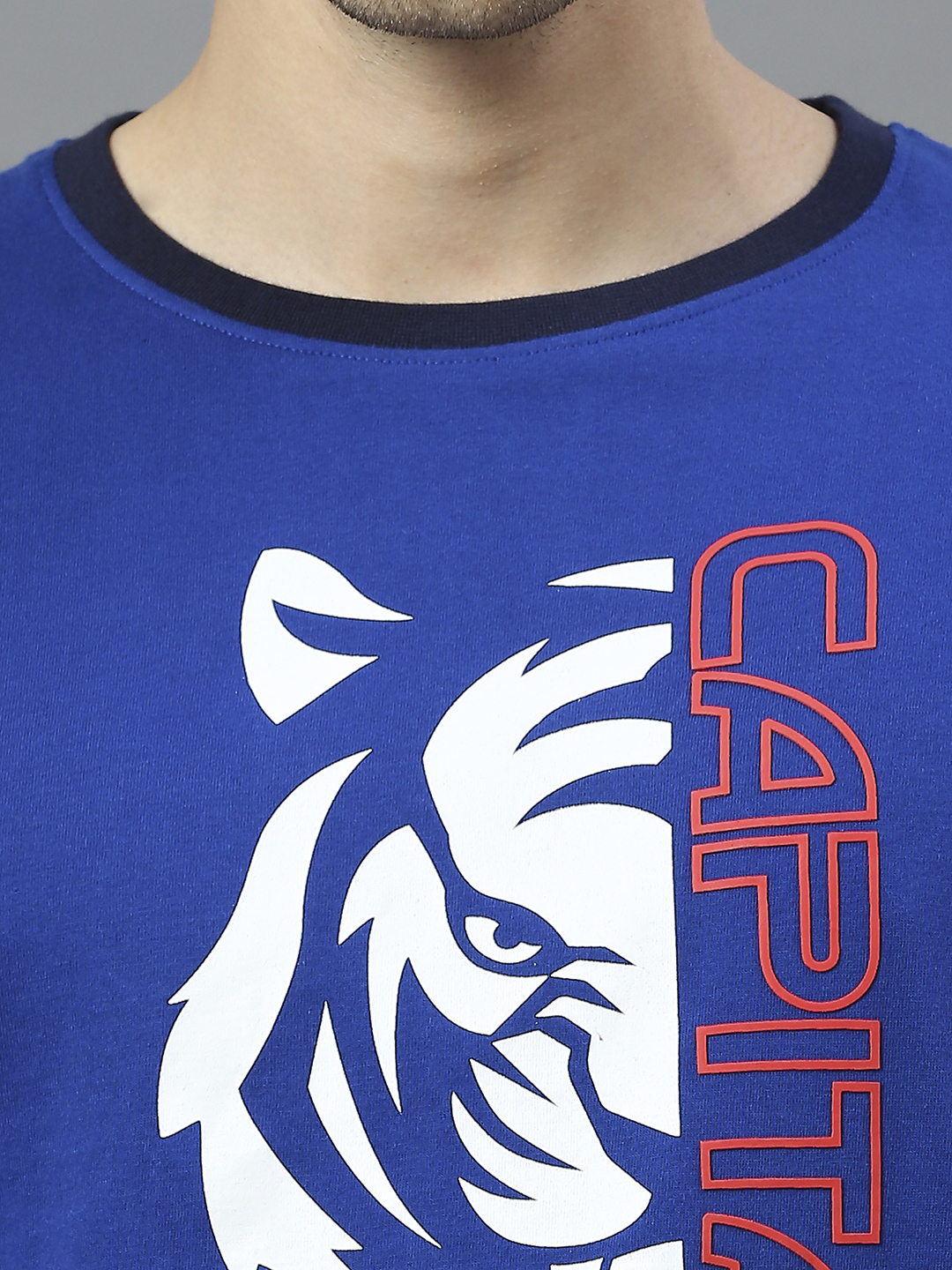 Delhi Capitals Men Blue Graphic Printed Half Sleeves Round Neck Cotton T-Shirt (7)