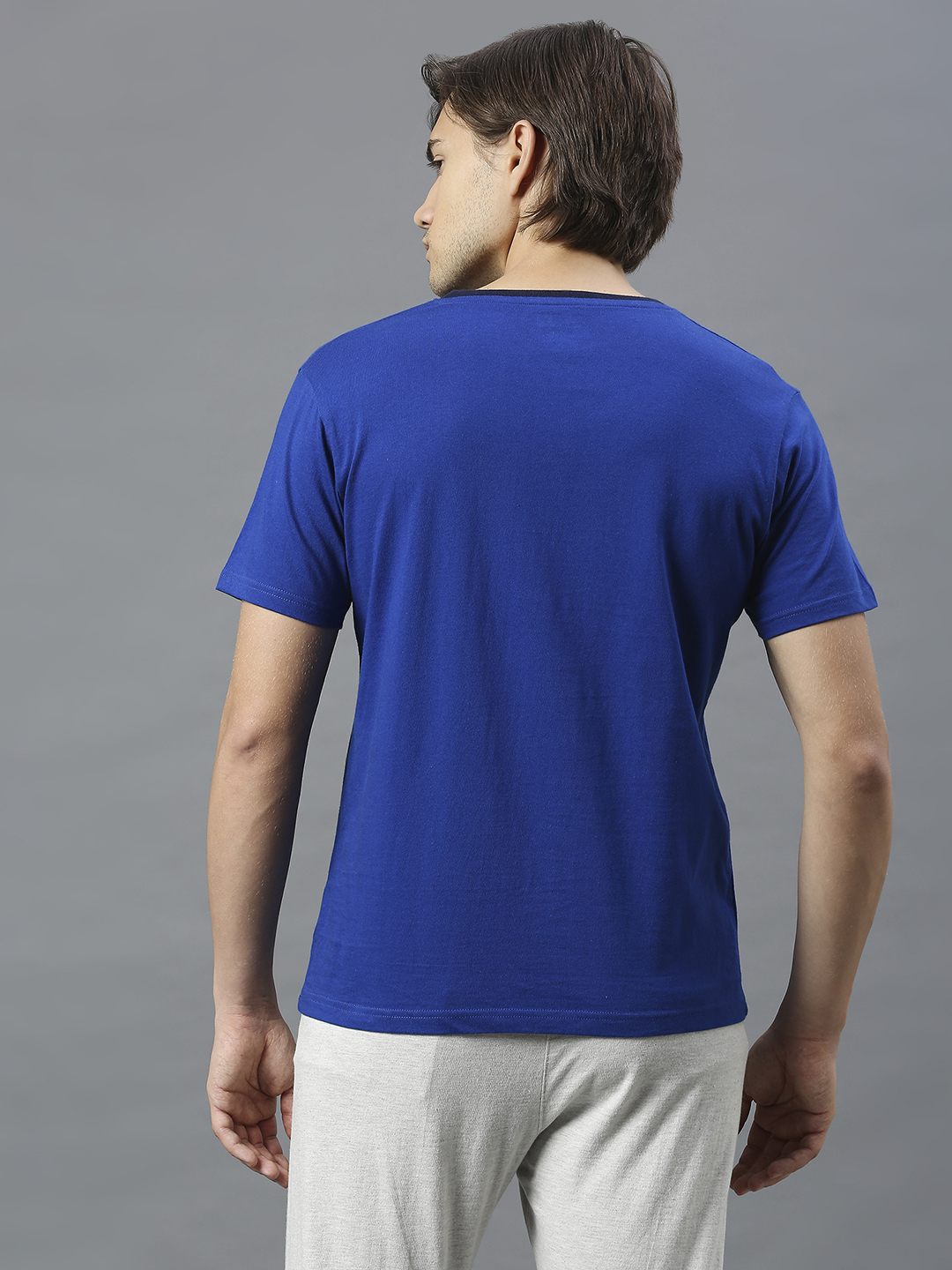Delhi Capitals Men Blue Graphic Printed Half Sleeves Round Neck Cotton T-Shirt (3)