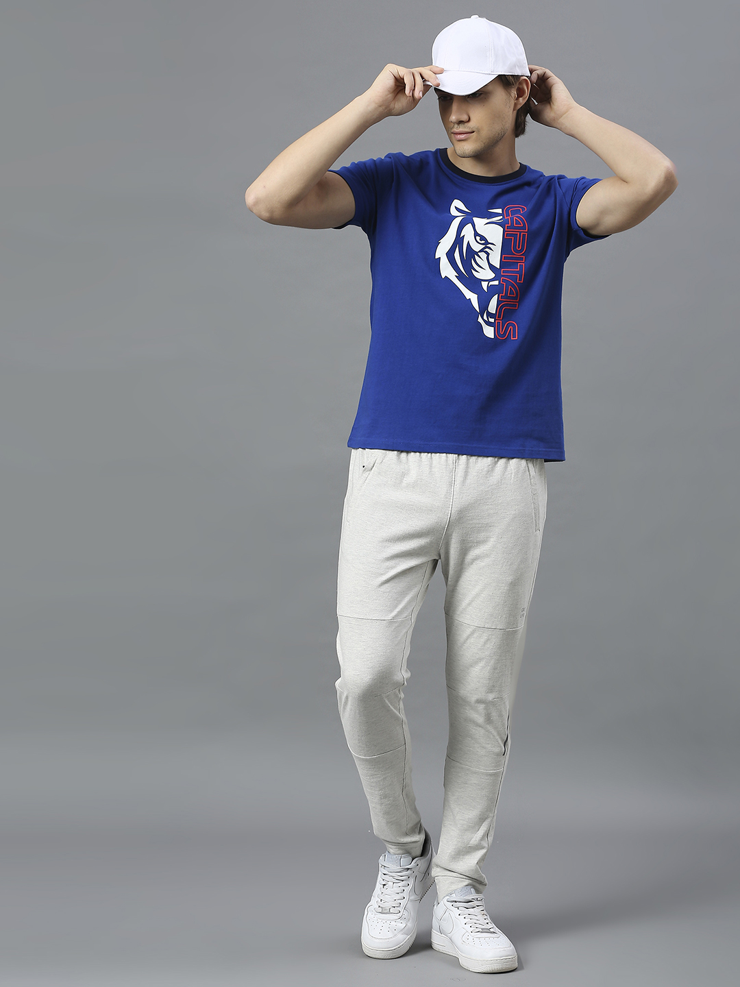 Delhi Capitals Men Blue Graphic Printed Half Sleeves Round Neck Cotton T-Shirt (6)