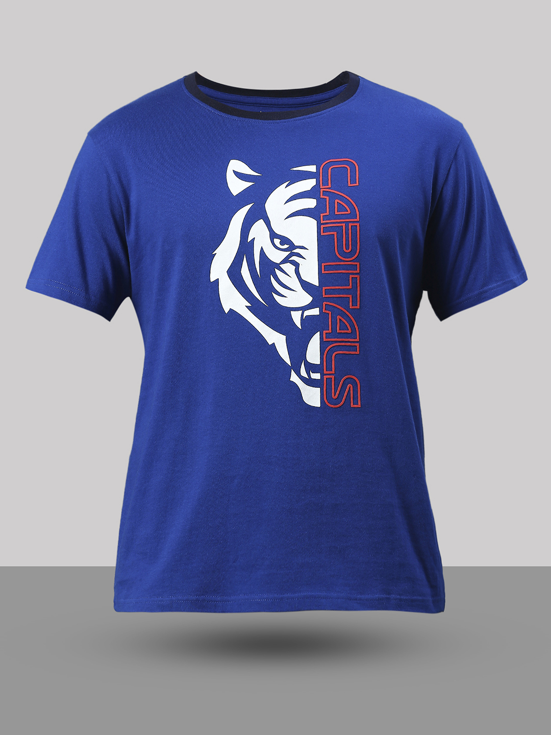 Delhi Capitals Men Blue Graphic Printed Half Sleeves Round Neck Cotton T-Shirt (2)
