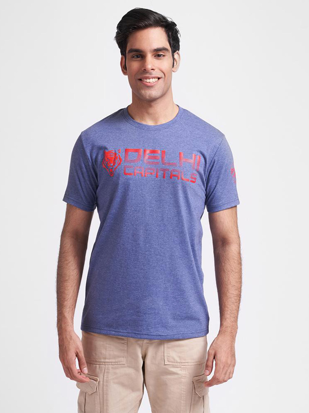 Delhi Capitals Men Blue Typography Printed Half Sleeves Round Neck T-Shirt (1)