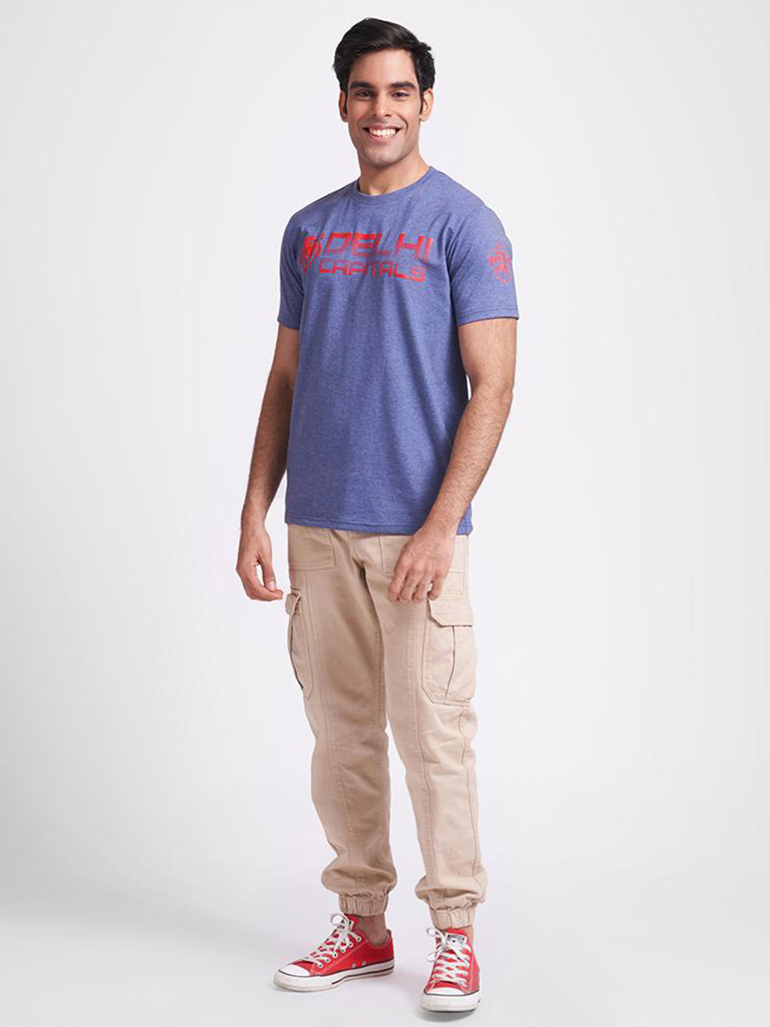 Delhi Capitals Men Blue Typography Printed Half Sleeves Round Neck T-Shirt (2)