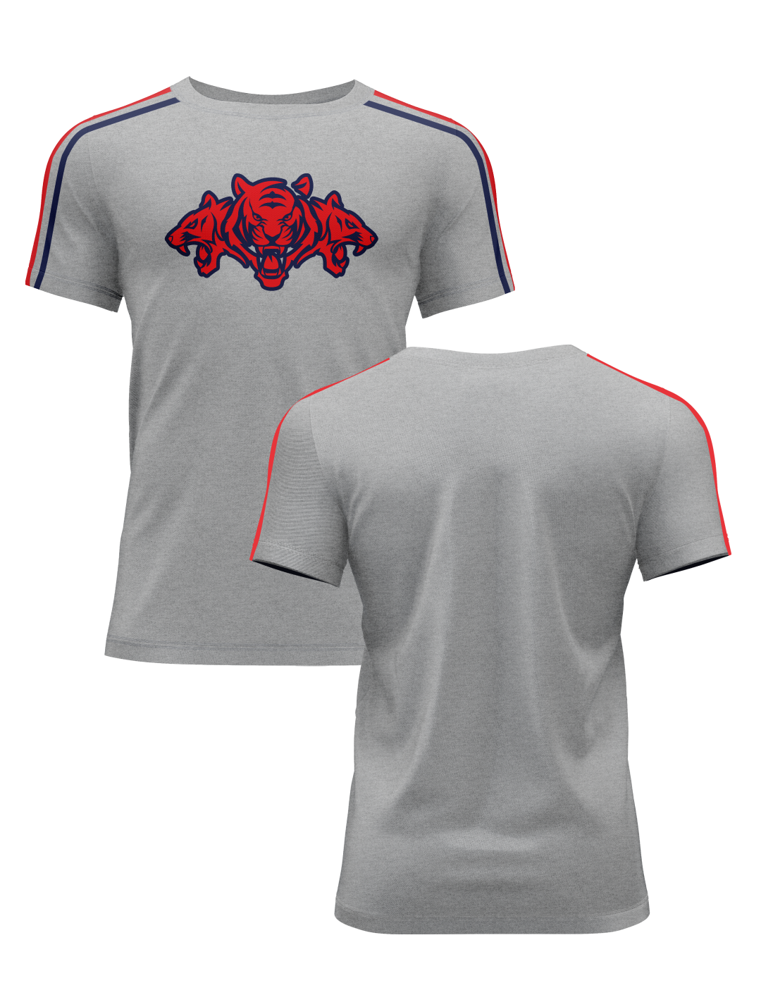 Delhi Capitals Men Grey Printed Half Sleeves Round Neck Cotton T-Shirt: Customised With Your Name By FanCode (3)