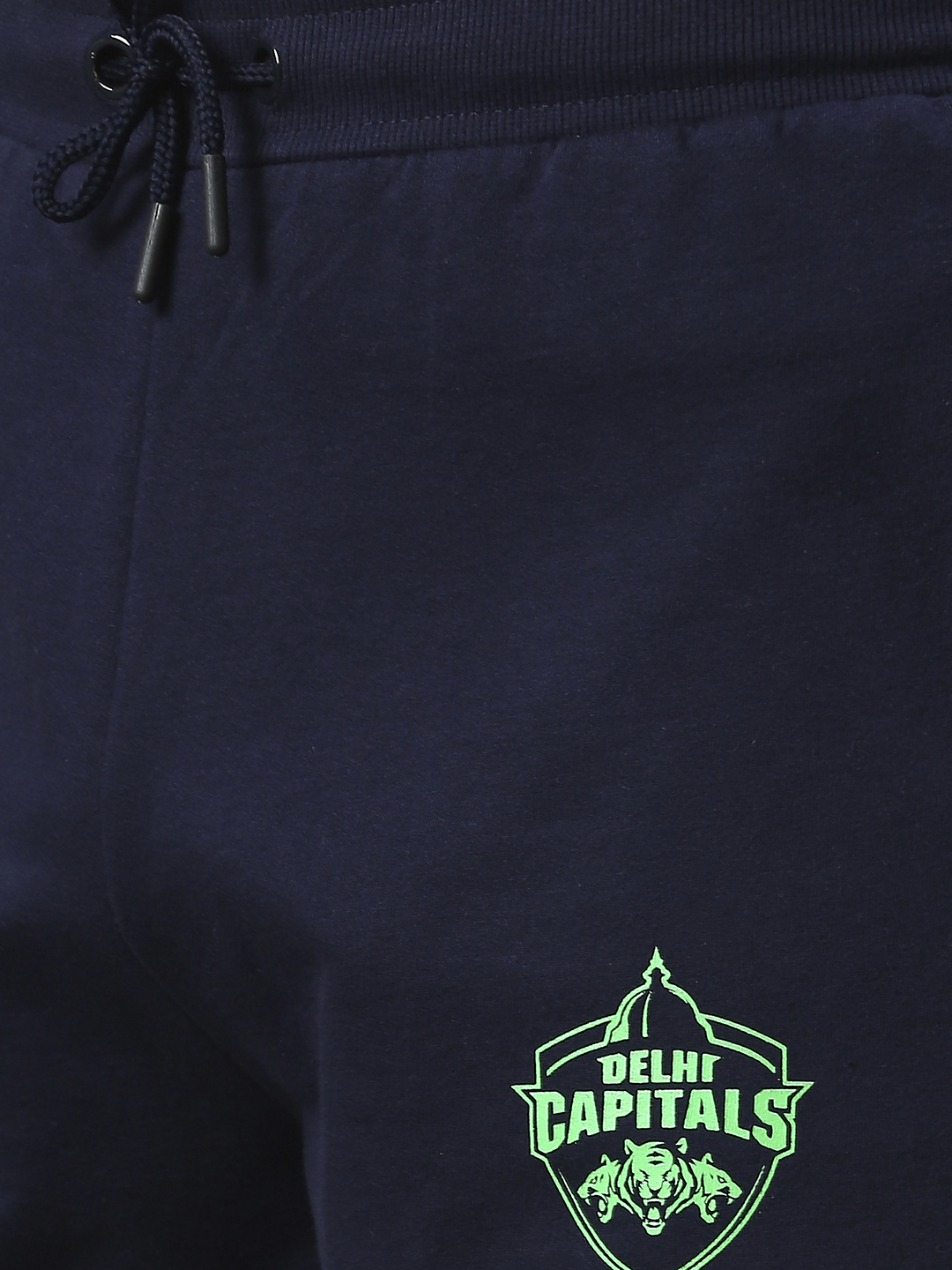 Delhi Capitals Men Navy Blue and White Colourblocked Mid-Rise Cotton Sports Shorts (7)