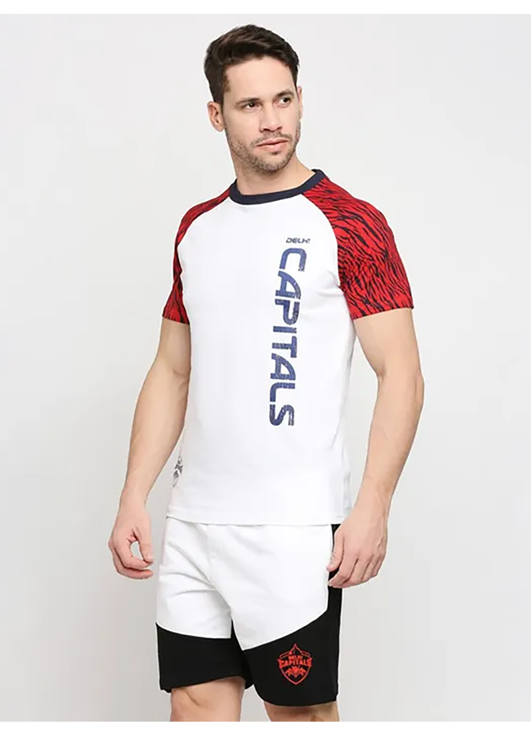 Delhi Capitals Men White and Red Typography Print Half Sleeves Round Neck Cotton T-Shirt (3)