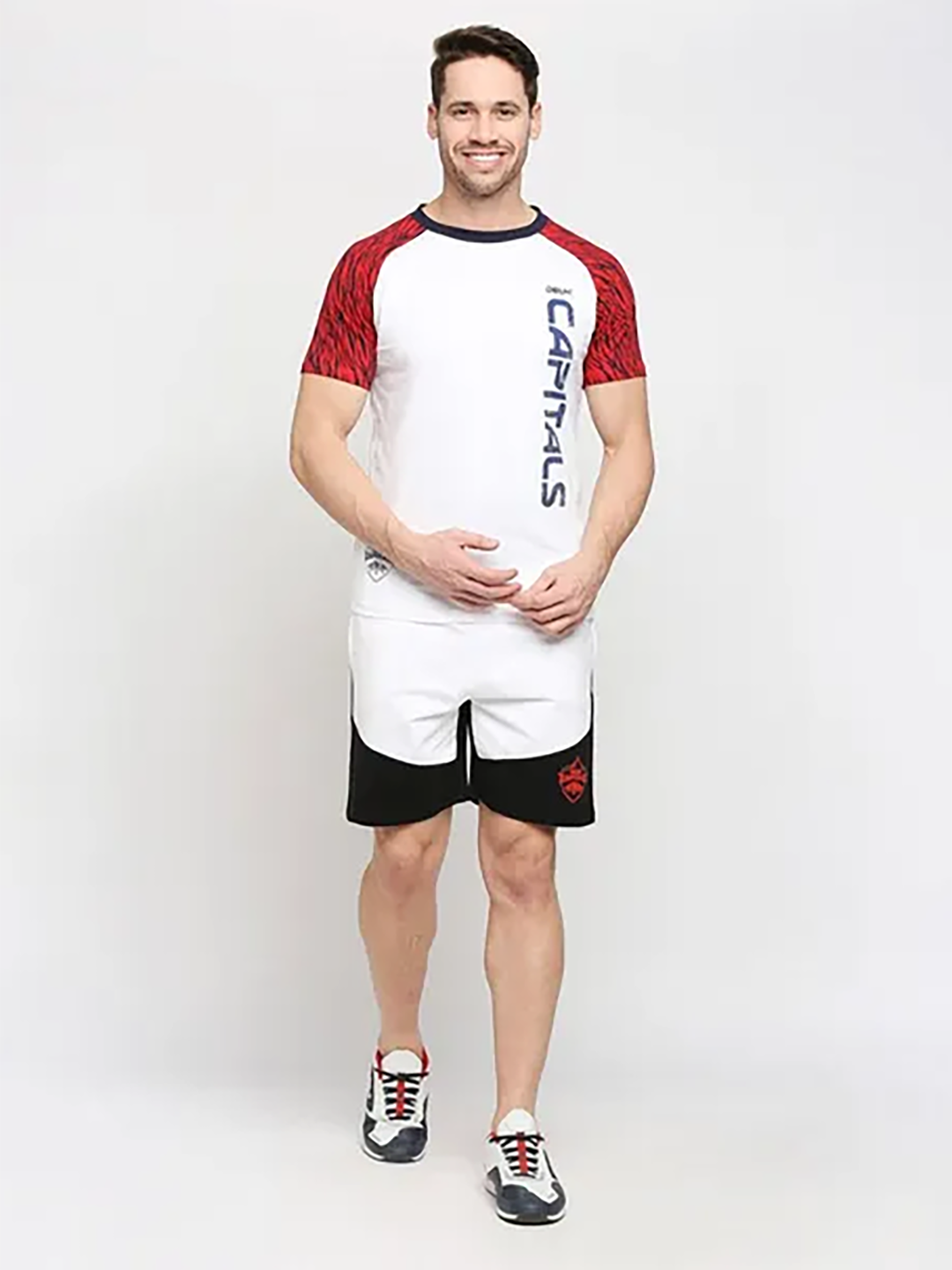 Delhi Capitals Men White and Red Typography Print Half Sleeves Round Neck Cotton T-Shirt (5)
