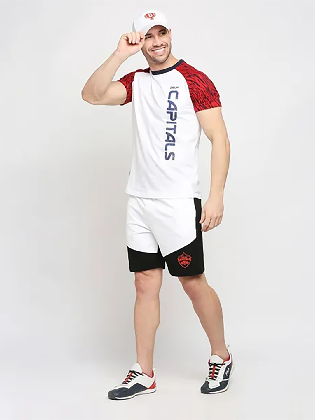 Delhi Capitals Men White and Red Typography Print Half Sleeves Round Neck Cotton T-Shirt (6)