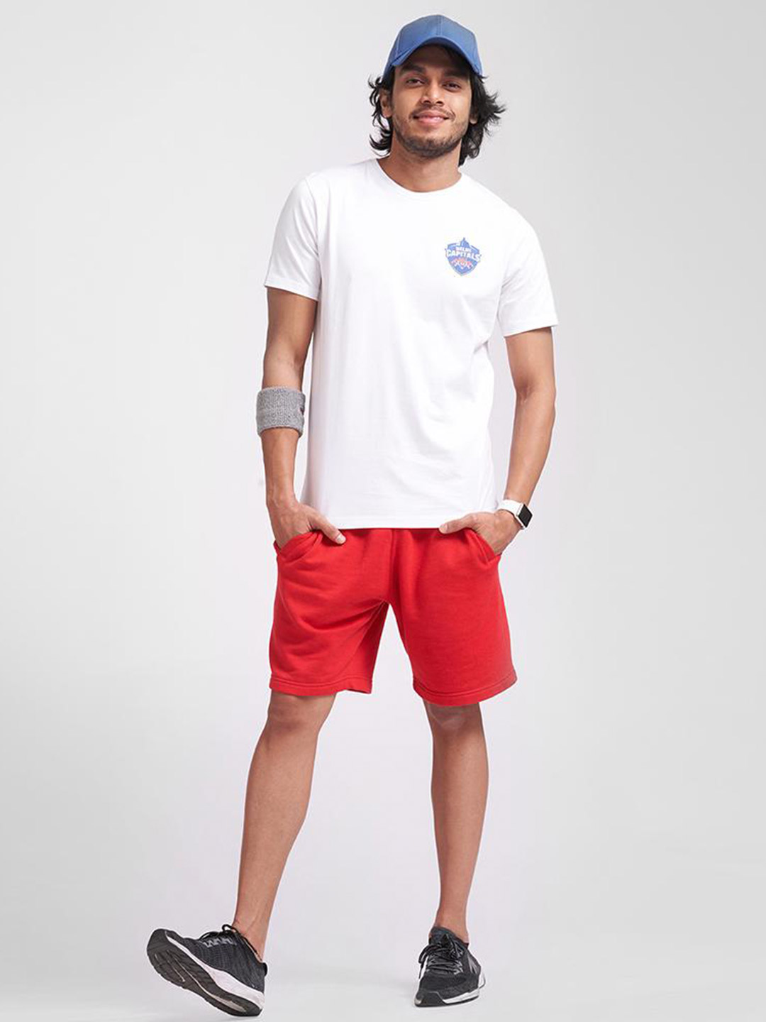 Delhi Capitals Men White Printed Half Sleeves Round Neck Cotton T-Shirt (3)