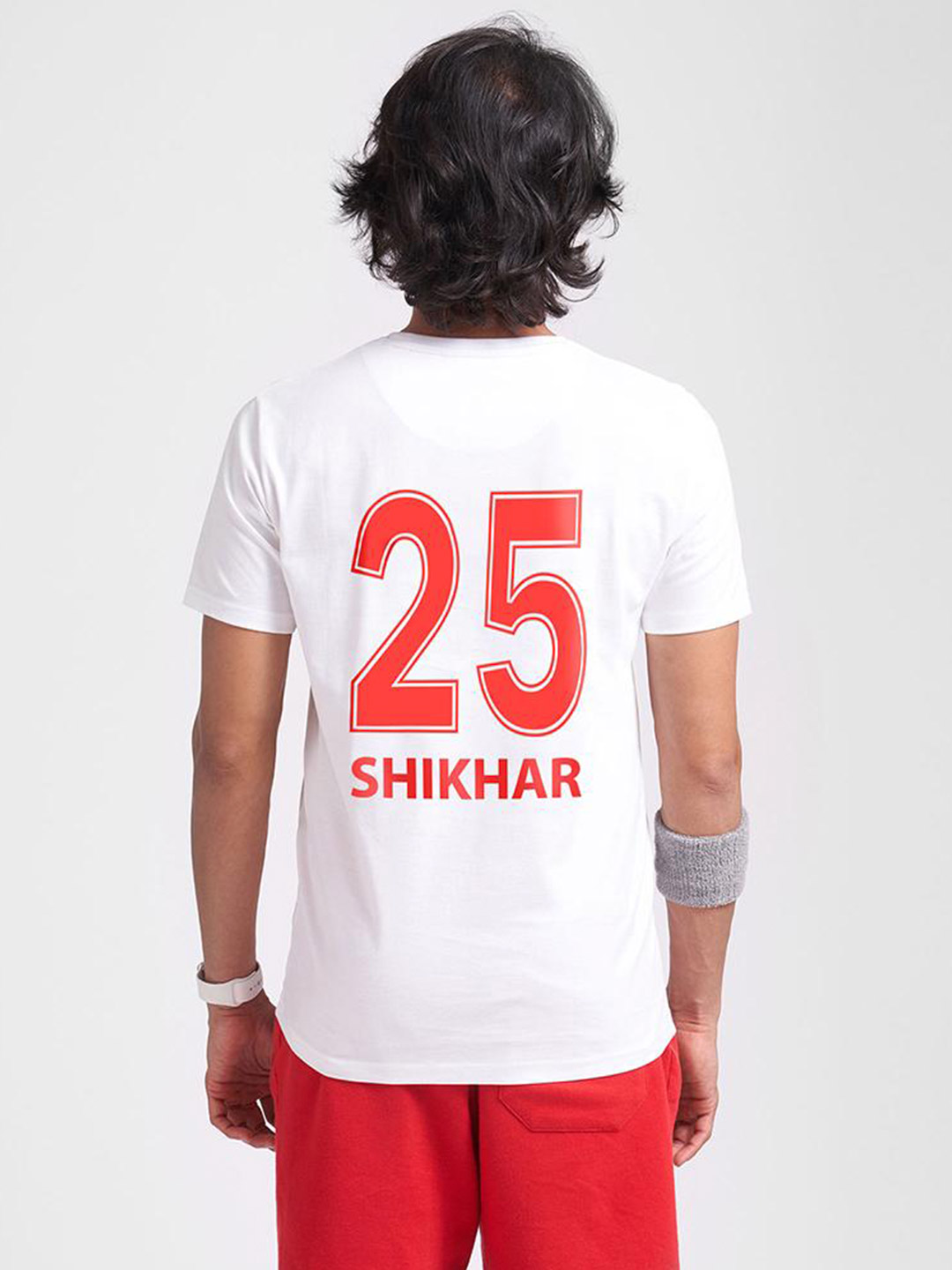 Delhi Capitals Men White Printed Half Sleeves Round Neck Cotton T-Shirt (2)