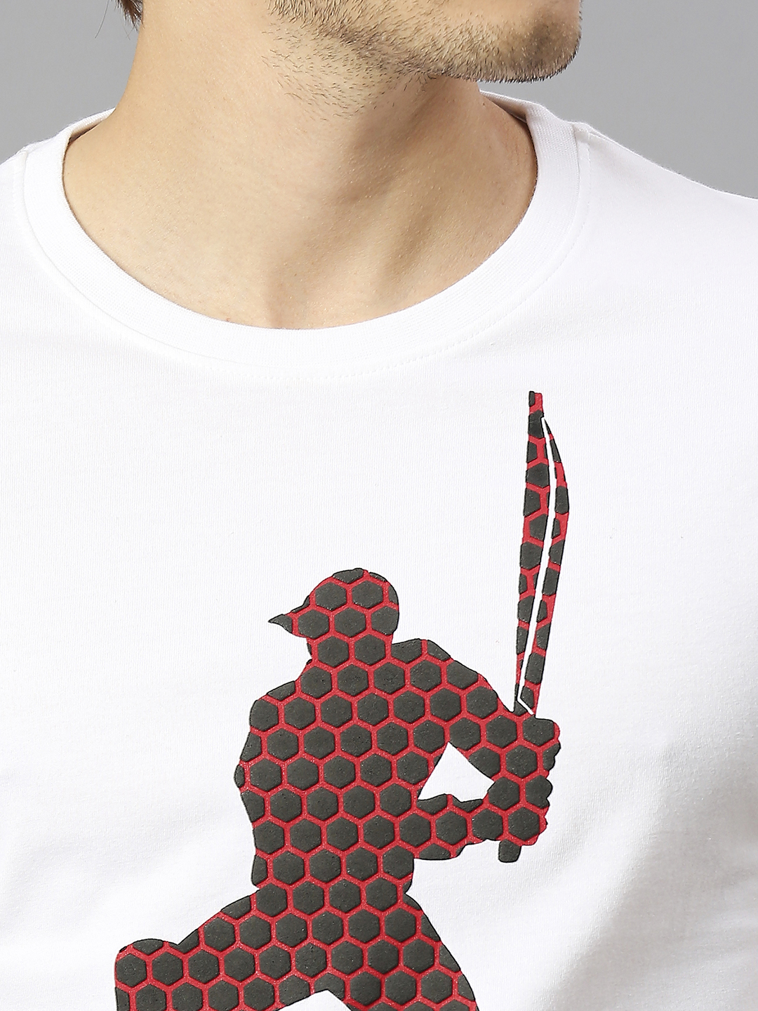 Delhi Capitals Men White Printed Half Sleeves Round Neck Cotton T-Shirts (5)