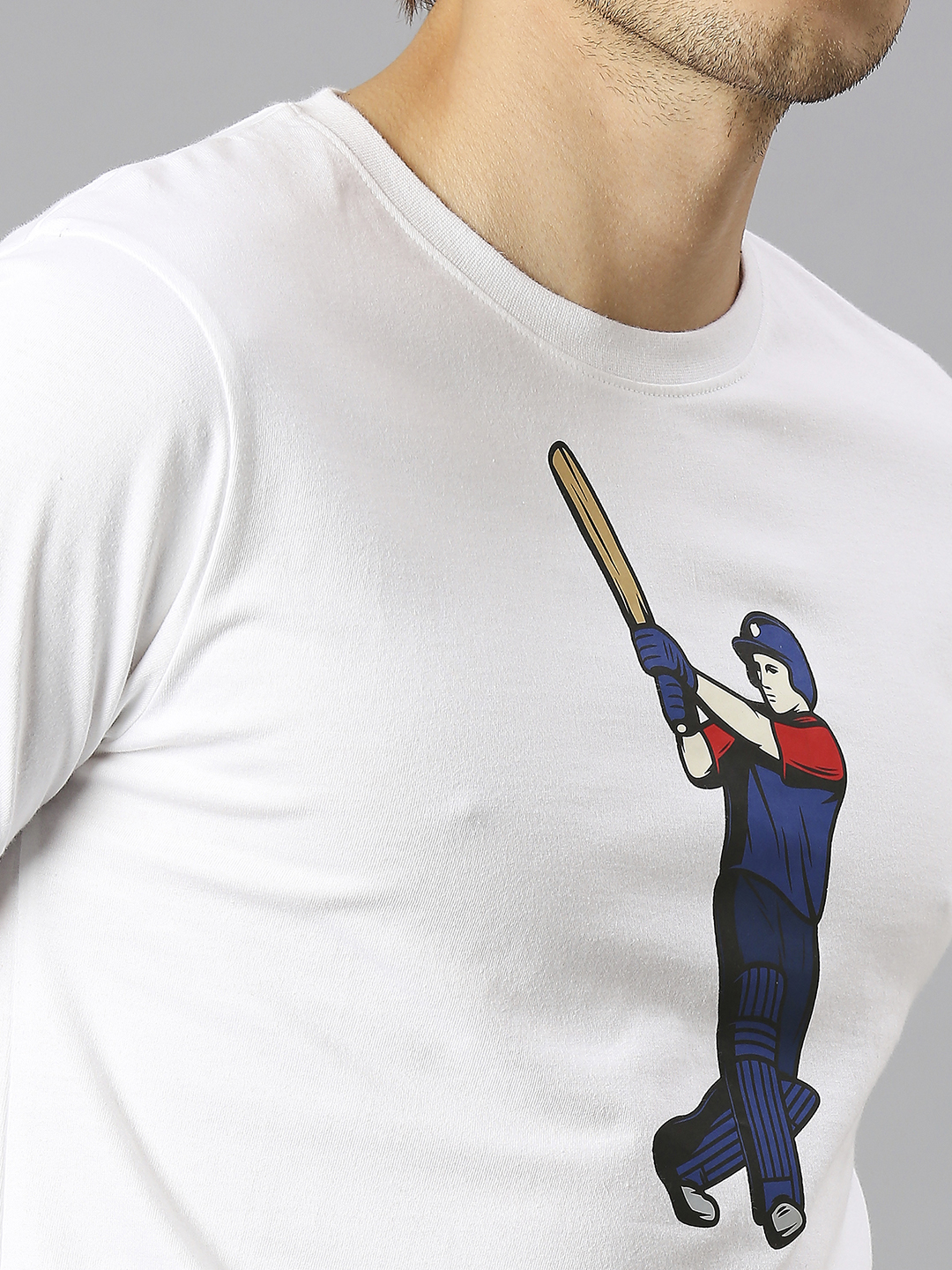 Delhi Capitals Men White Printed Half Sleeves Round Neck Cotton T-Shirts (5)