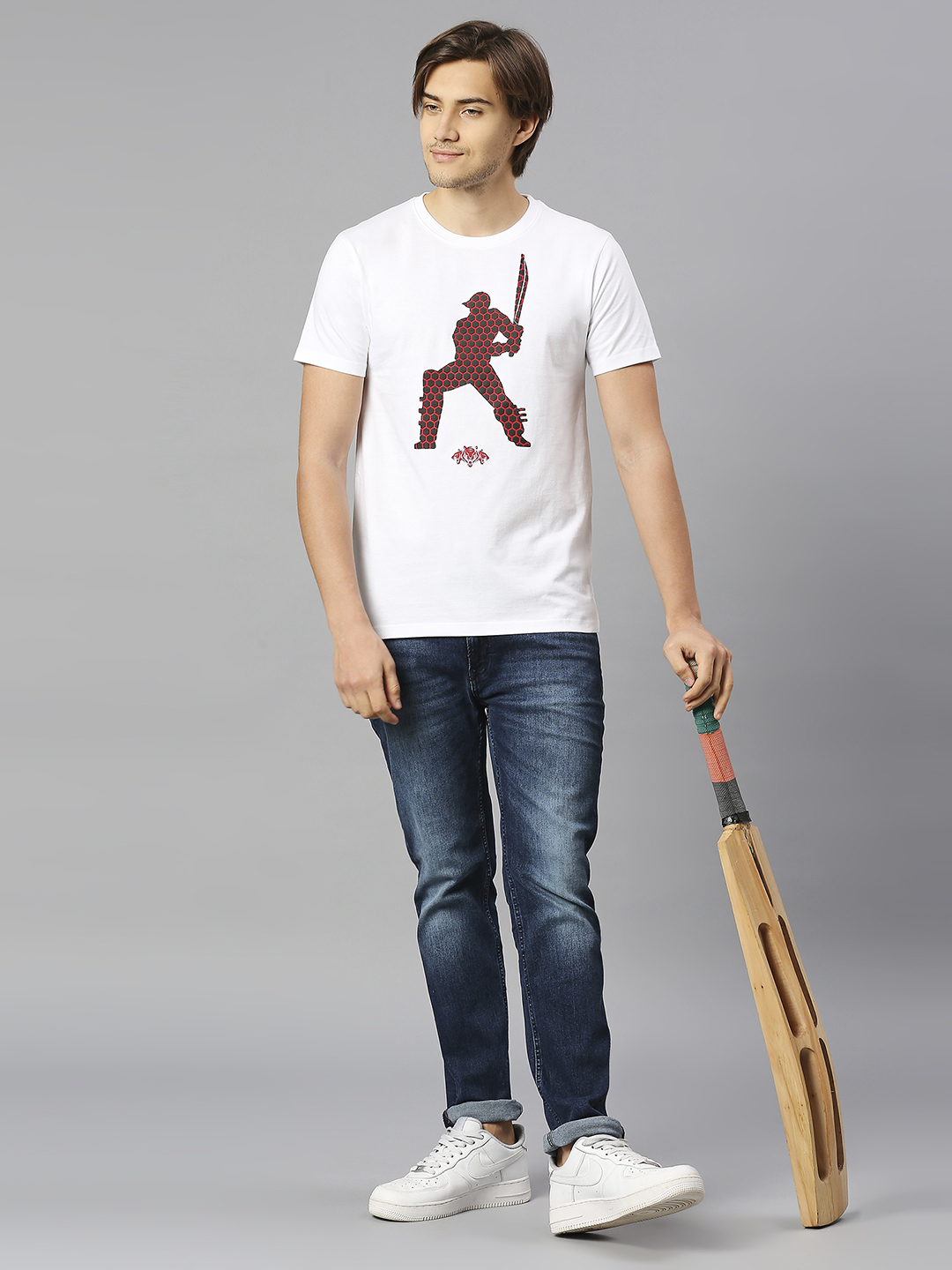 Delhi Capitals Men White Printed Half Sleeves Round Neck Cotton T-Shirts (4)