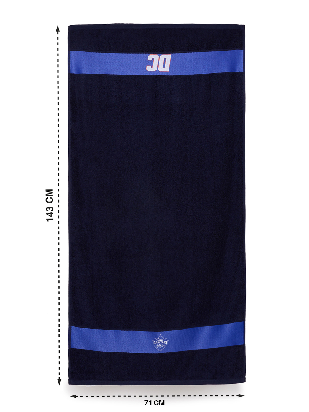 Delhi Capitals Premium 100% Cotton Terry Towels, Extra Soft Feel, Super Absorbent, Full Size - 70 cm X 140 cm, 460 GSM - (3)