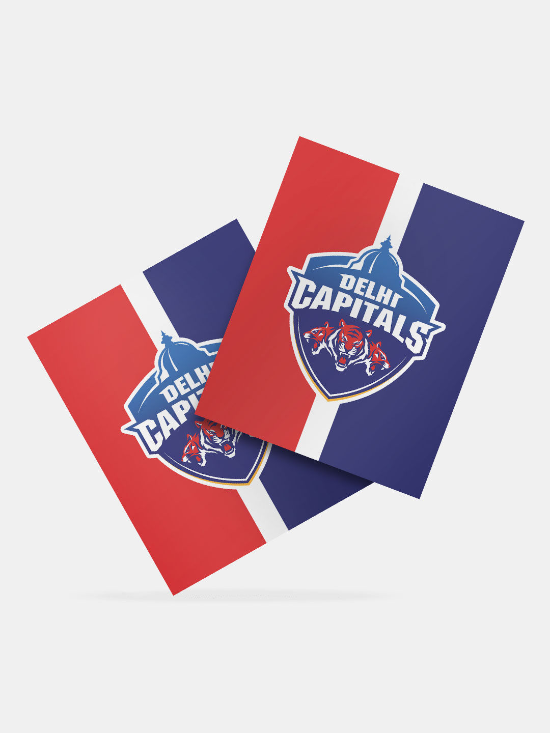Delhi Capitals Red and Blue DC Striped Logo Printed Fridge Magnet - Pack of 1 (1)