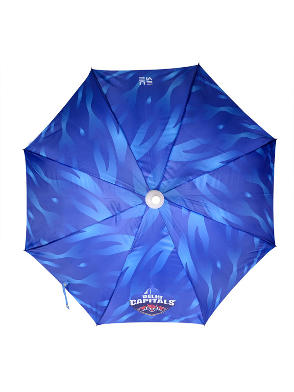 Delhi Capitals Unisex Blue Logo Printed 1 Fold Umbrella (1)