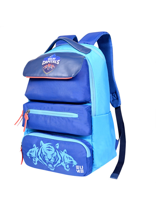 Delhi Capitals Unisex Blue Solid Multipurpose Laptop Backpack (1)