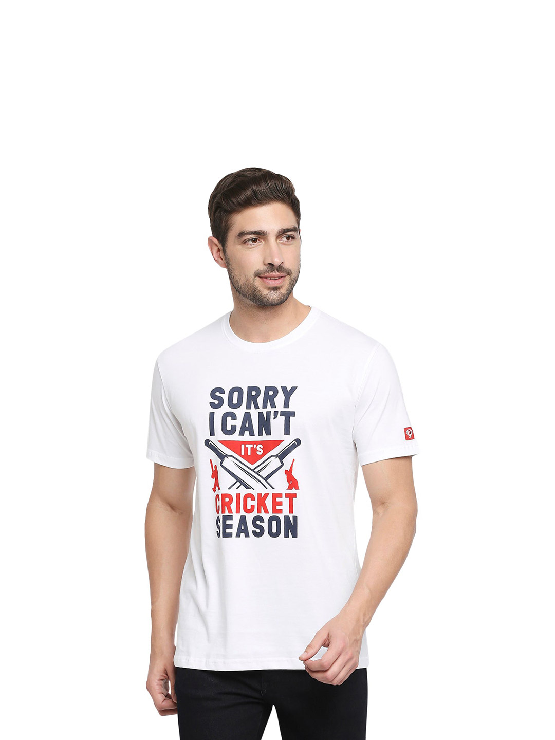 Dream 11 Dream11 Men's White Regular Fit It's Cricket Season T-Shirt (1)