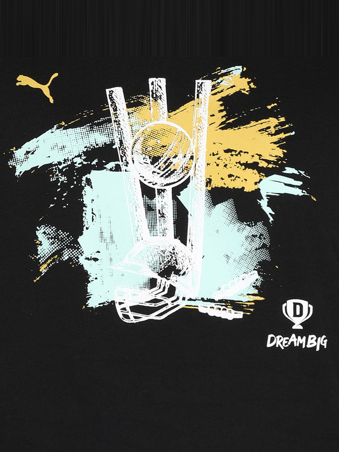 Dream 11 X Puma Men's Black Cricket Field Graphic T-Shirt (6)