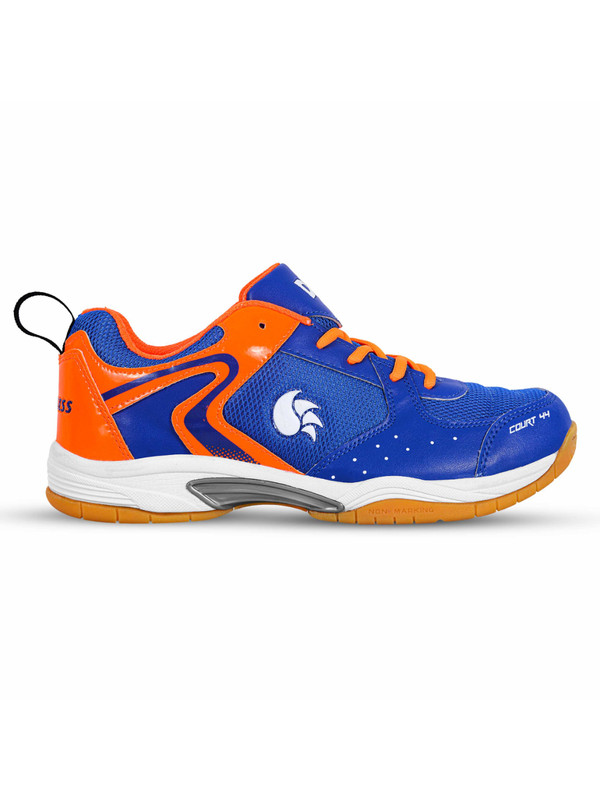 DSC Men Navy Blue and Orange Court Badminton Shoes (1)