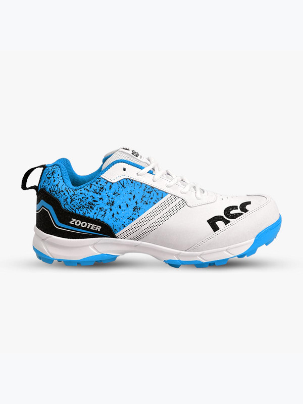 DSC Men White and Blue Zooter Cricket Shoes (1)