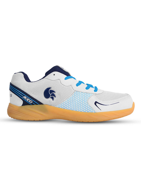 DSC Men White and Navy Blue Akido Badminton Shoes (1)