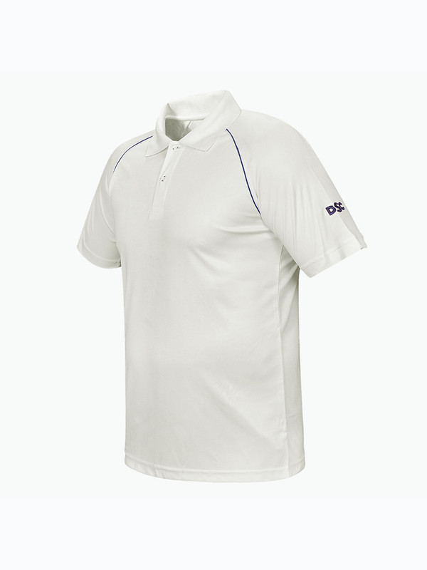 DSC Men White Atmos Half Sleeves Cricket T-Shirts (1)