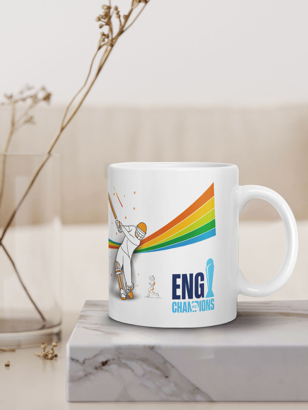 England ICC Champions Trophy 2025 - Ceramic Glossy Printed Mug, Microwave and Dishwasher Safe, Tea and Coffee Mug - 325  (7)