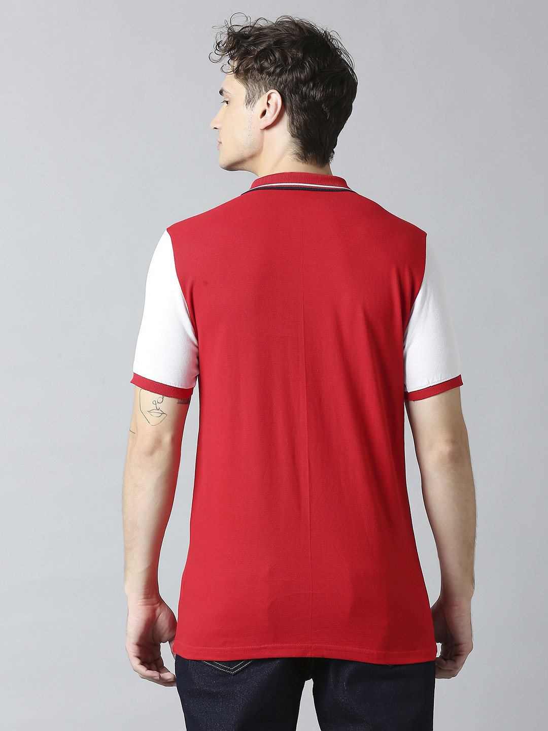 England ICC Men's T20 WC-24 Red Logo Printed Half Sleeves Polo Collar Cotton T-Shirt (4)