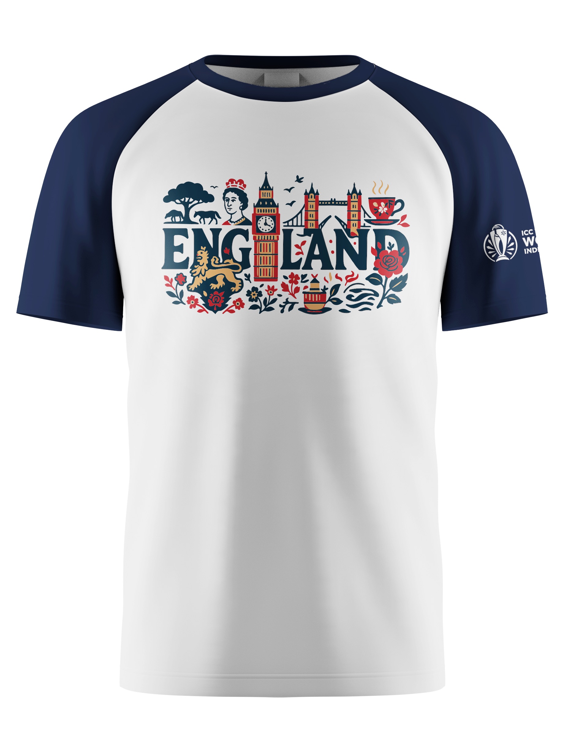 England ICC Women's Cricket World Cup 2025 Unisex White Graphic Printed T-Shirt (5)