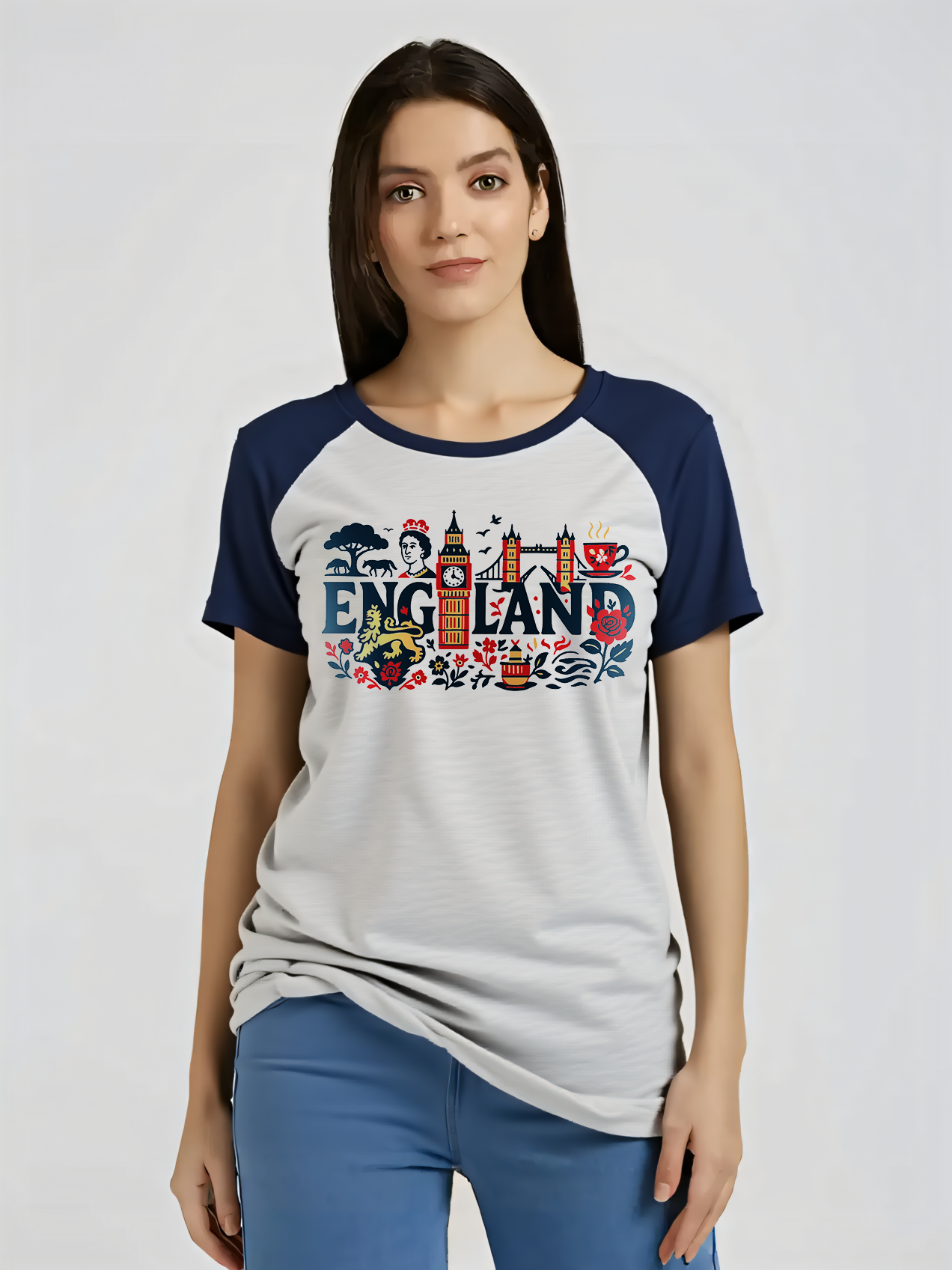 England ICC Women's Cricket World Cup 2025 Unisex White Graphic Printed T-Shirt