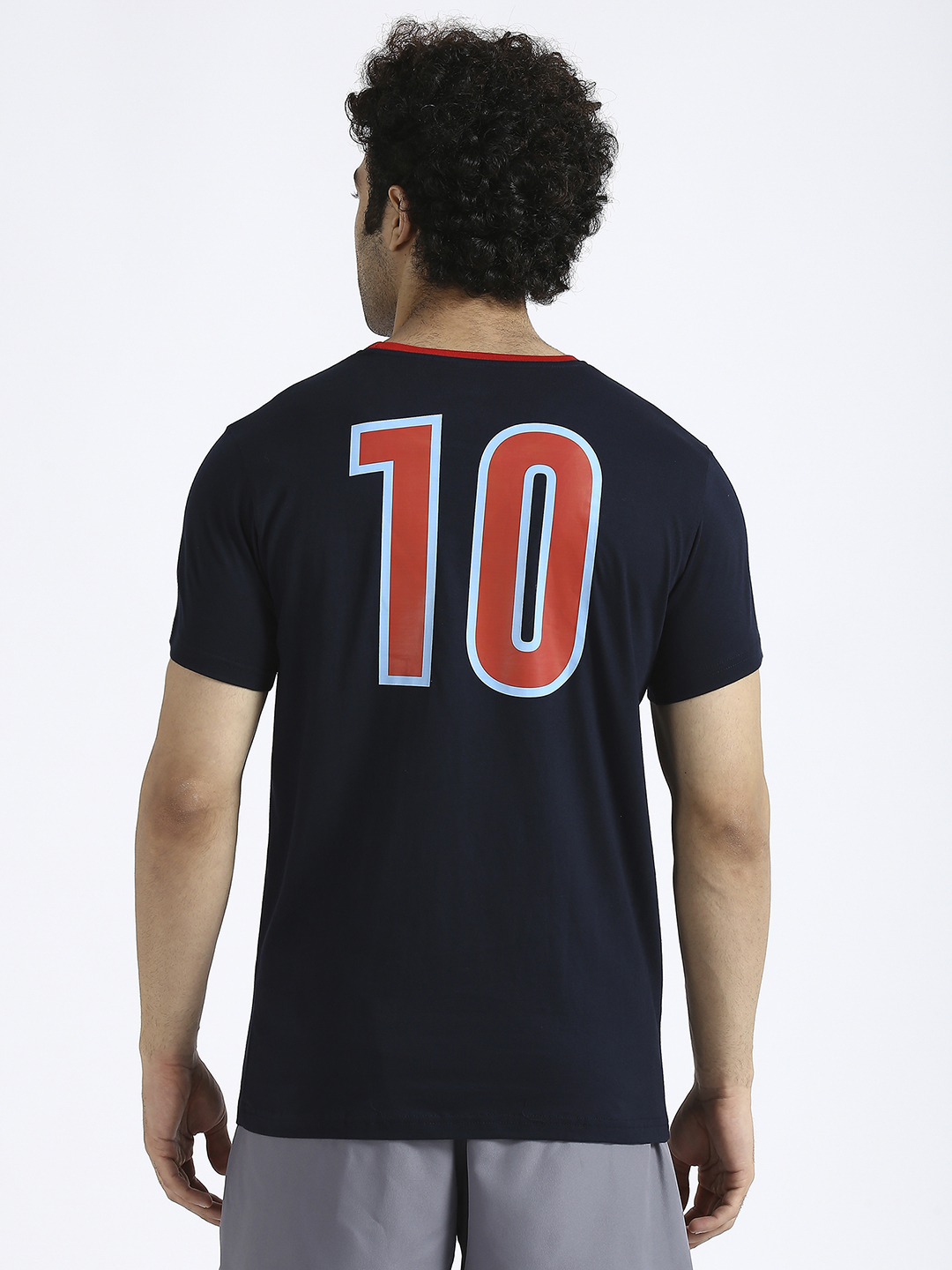 England Men Blue Printed Round Neck Cotton T-shirt (4)