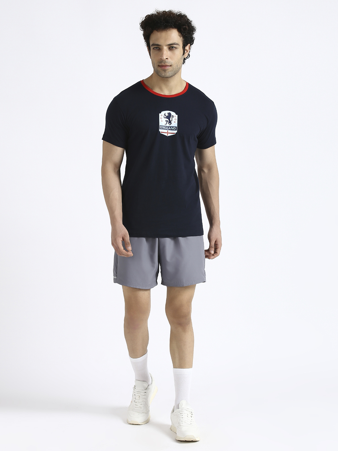 England Men Blue Printed Round Neck Cotton T-shirt (6)