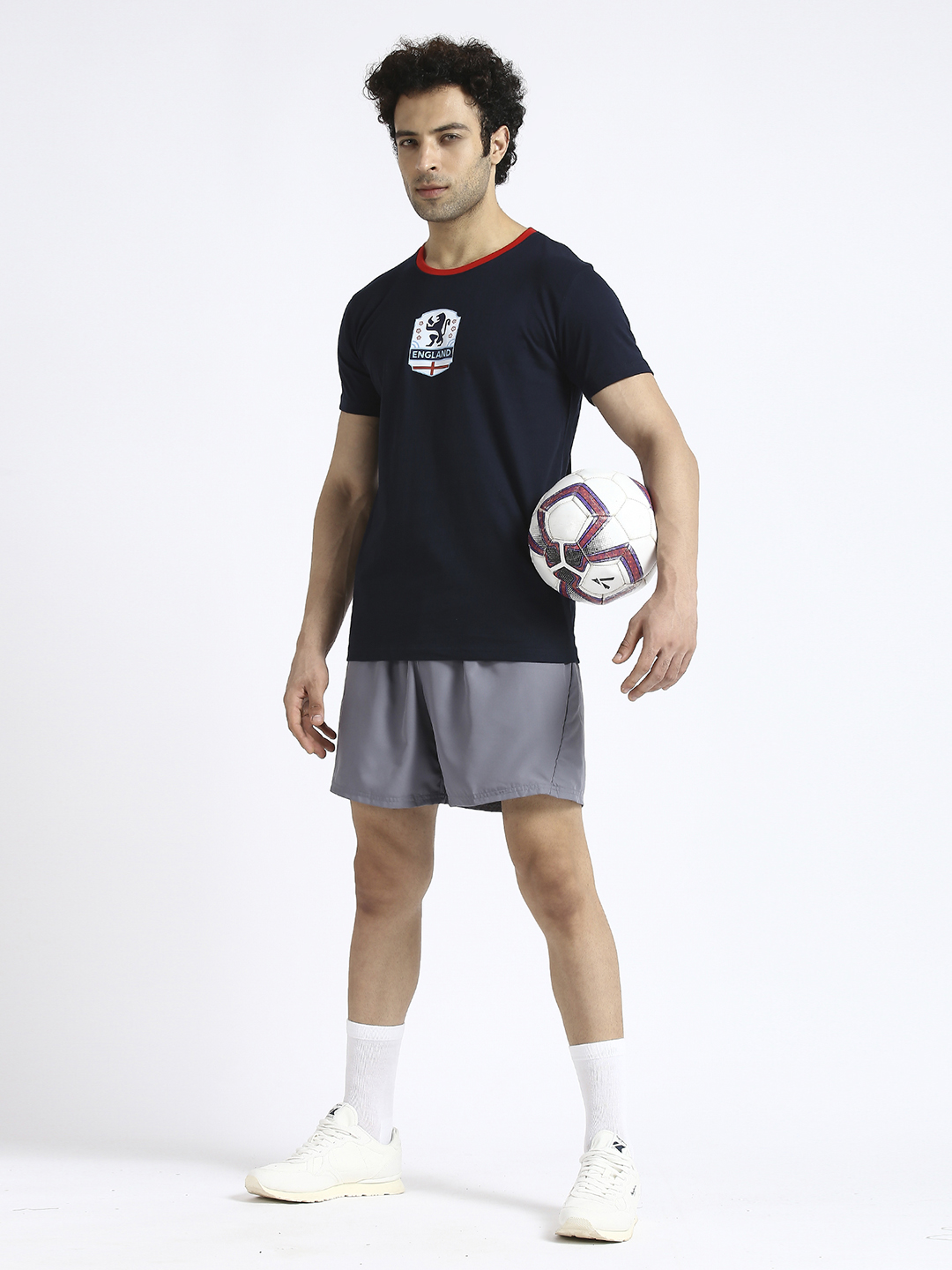 England Men Blue Printed Round Neck Cotton T-shirt (7)