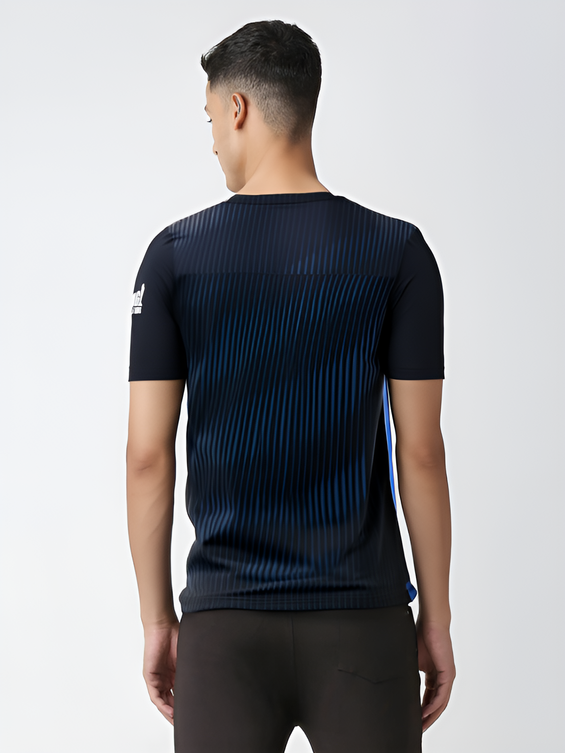 England Men Navy Blue Printed Half Sleeves Round Neck Polyester T-Shirt (3)