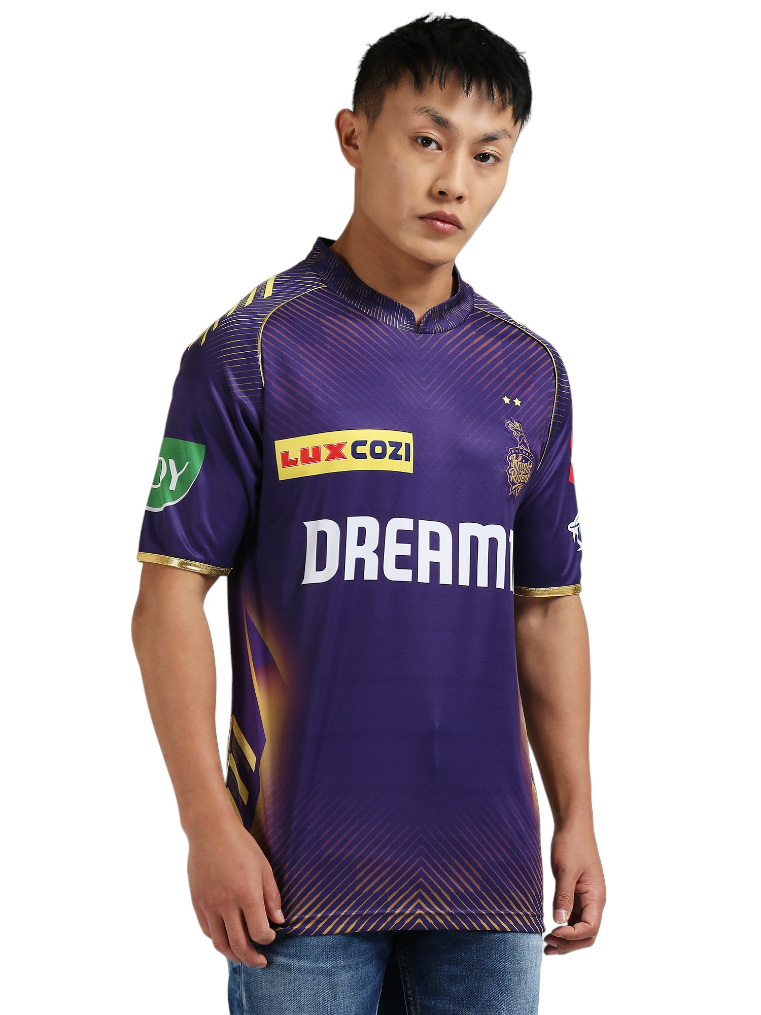 Kkr white polo t shirt best sale