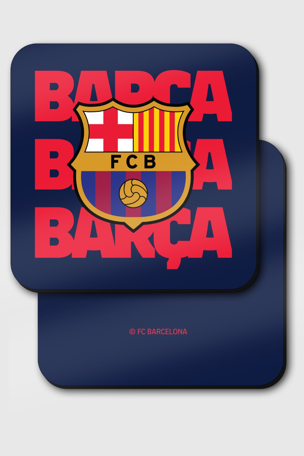 FC Barcelona Black and Red Printed Barca Plastic  Coaster (Pack of 4) (2)