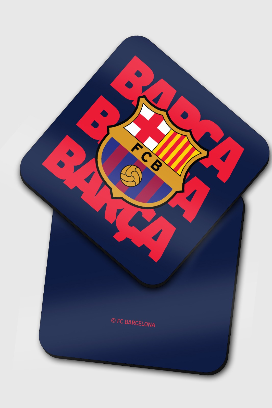 FC Barcelona Black and Red Printed Barca Plastic  Coaster (Pack of 4) (3)