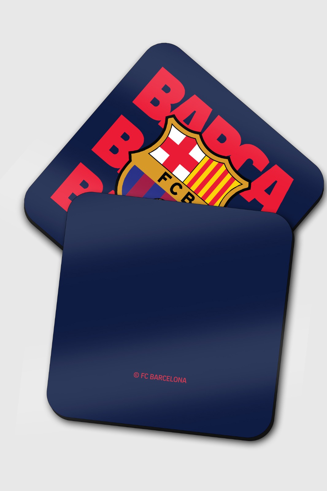 FC Barcelona Black and Red Printed Barca Plastic  Coaster (Pack of 4) (4)