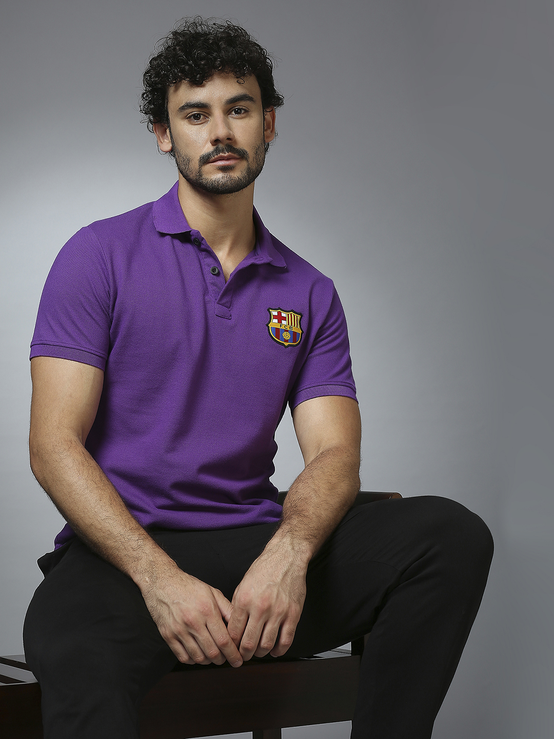 FC Barcelona FC Barcelona: Fan Polo T-shirt - Purple (2)