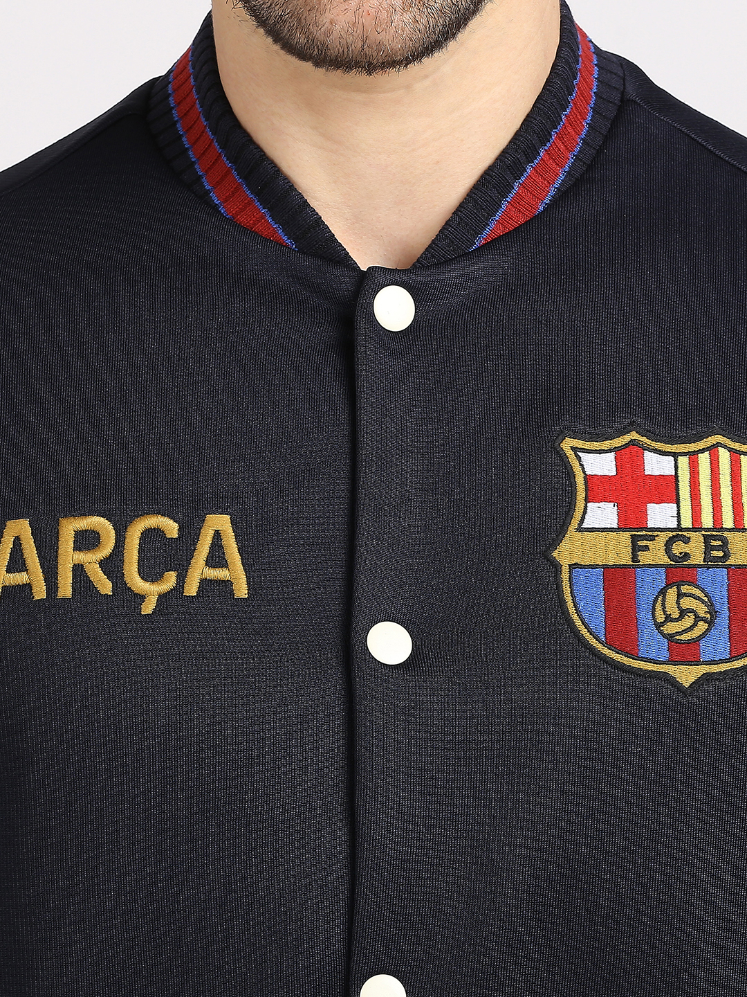 FC Barcelona FC Barcelona: Letterman Jacket - Navy (5)