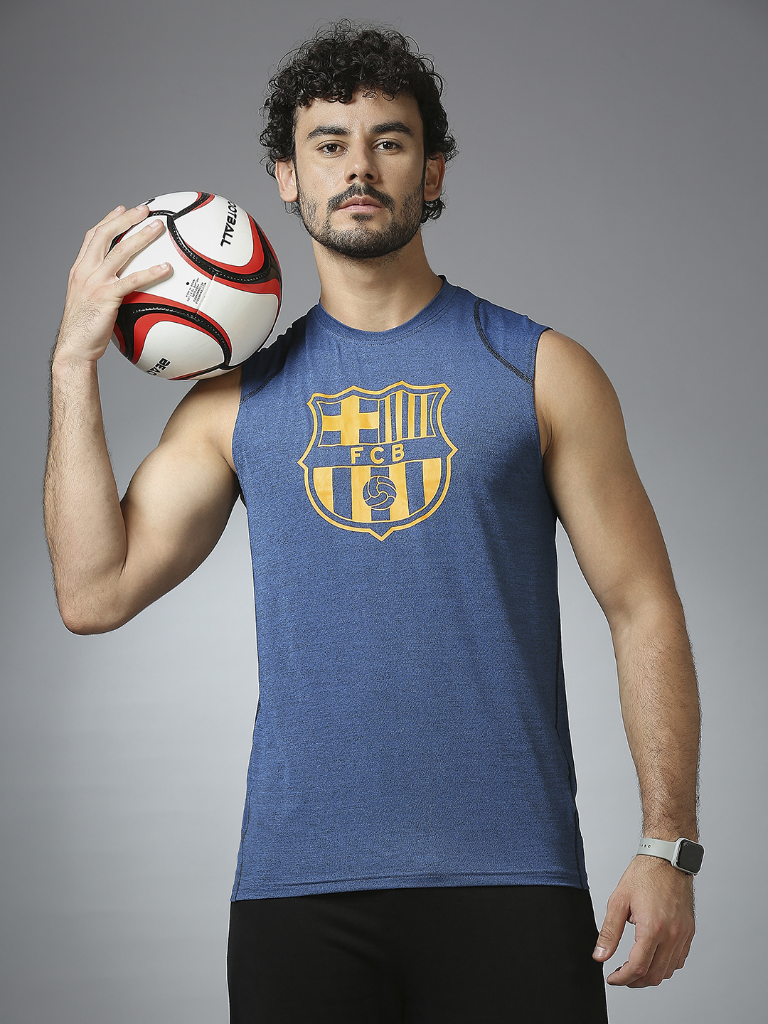 FC Barcelona FC Barcelona: Round-neck T Shirt Navy (8)