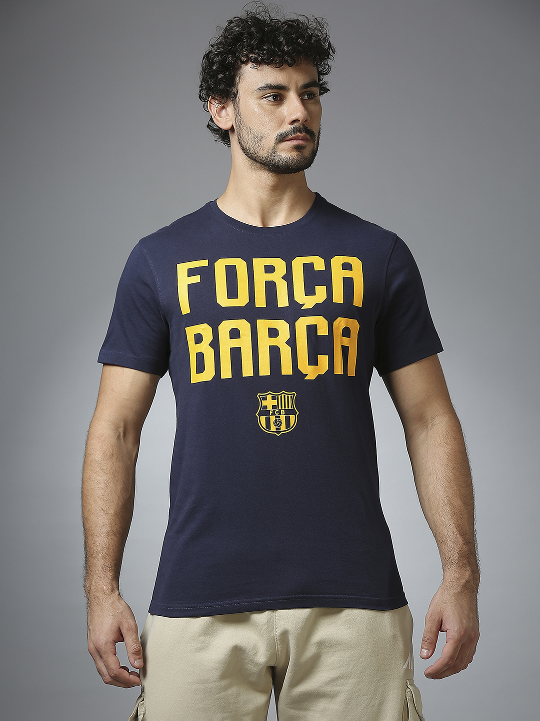 FC Barcelona FC Barcelona "Forca Barca" T-Shirt - Navy (1)