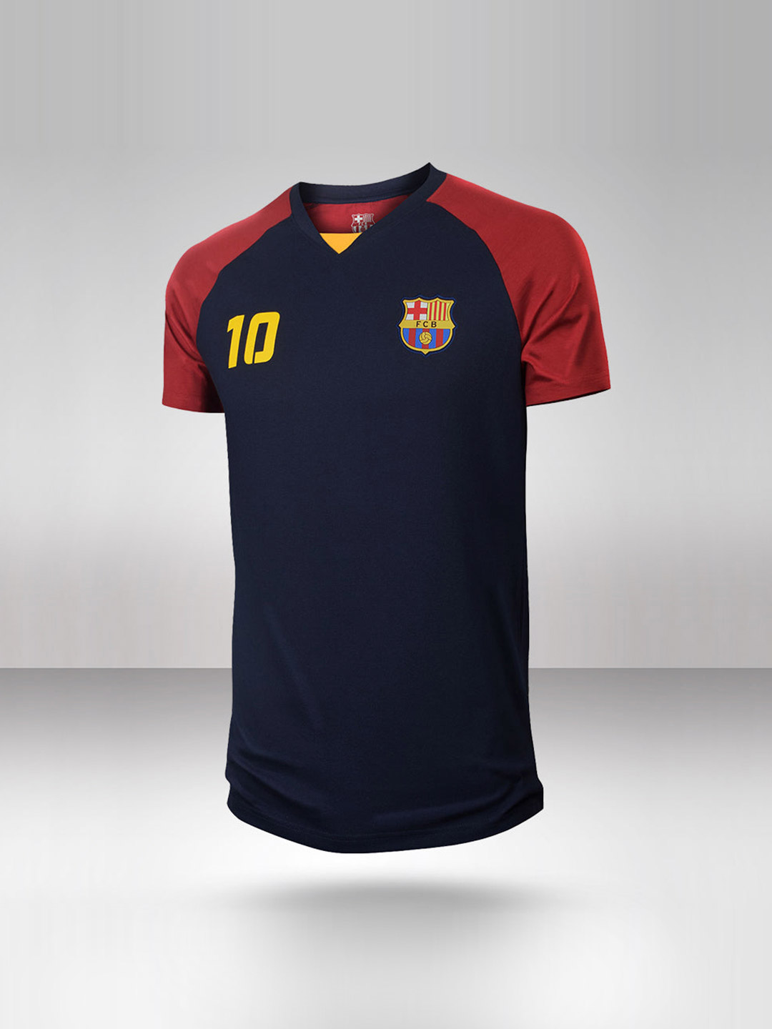 FC Barcelona FC Barcelona Men Greatest Of All Time Navy Round Neck T-Shirt (1)