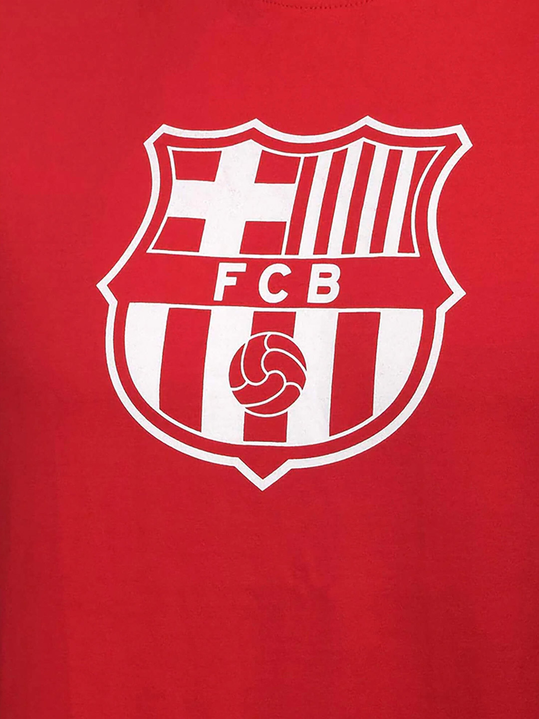 FC Barcelona FC Barcelona Men Regular Red Crest T-Shirt (3)