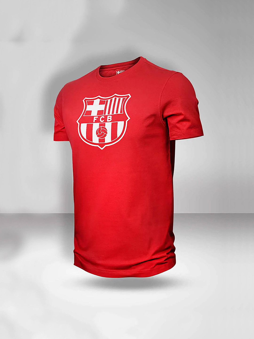 FC Barcelona FC Barcelona Men Regular Red Crest T-Shirt (1)